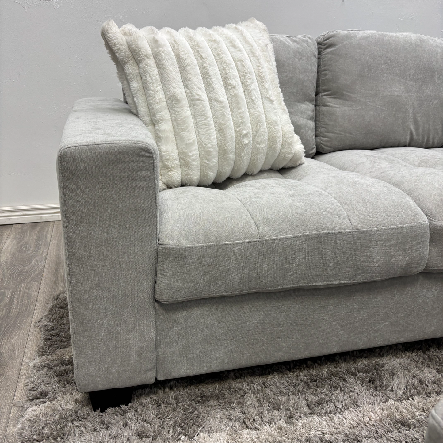 Grey Sectional Couch NEW - Free Delivery
