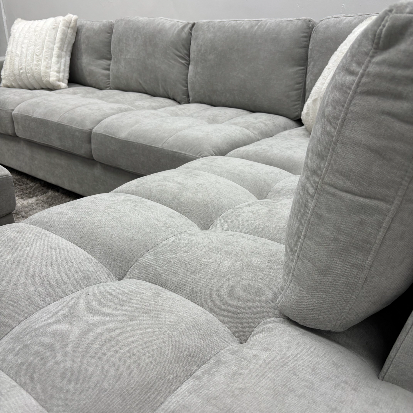 Grey Sectional Couch NEW - Free Delivery