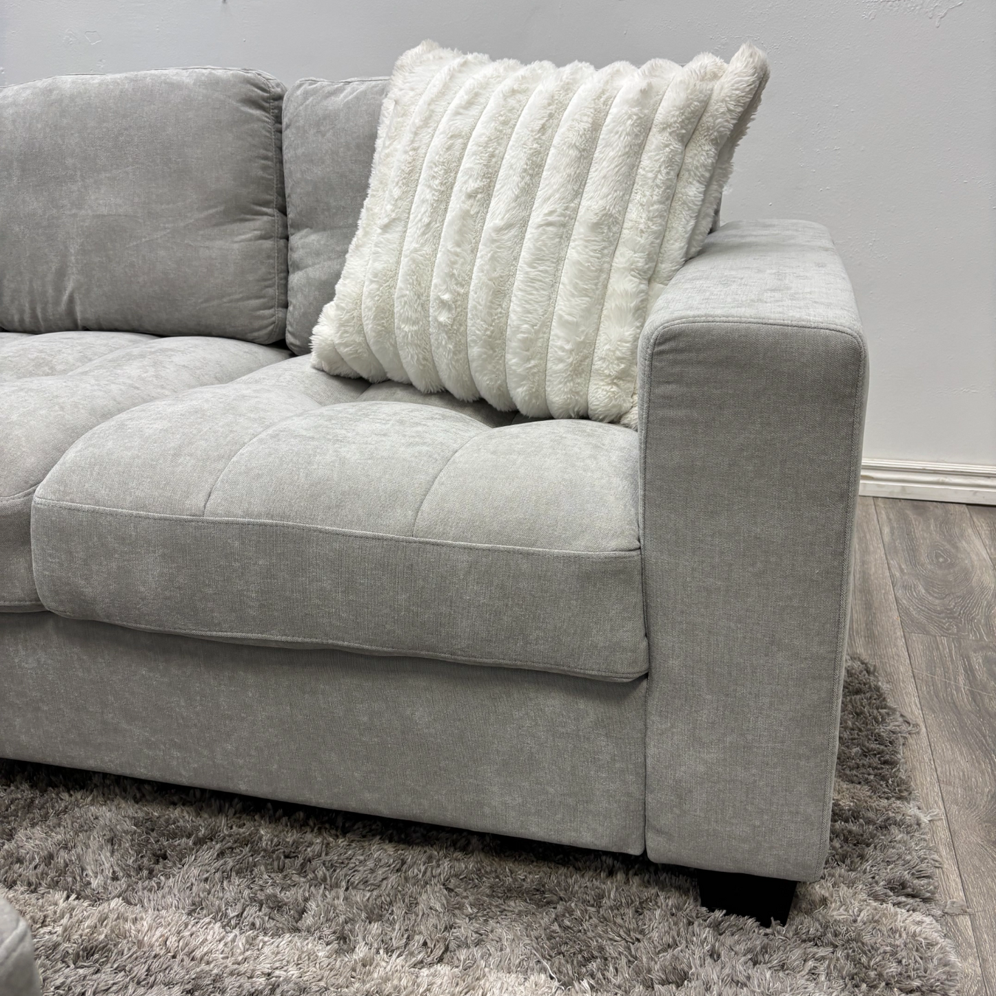 Grey Sectional Couch NEW - Free Delivery