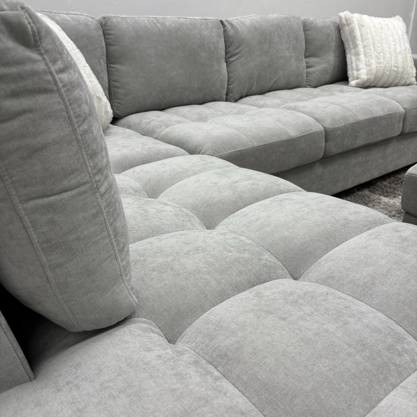 Grey Sectional Couch NEW - Free Delivery
