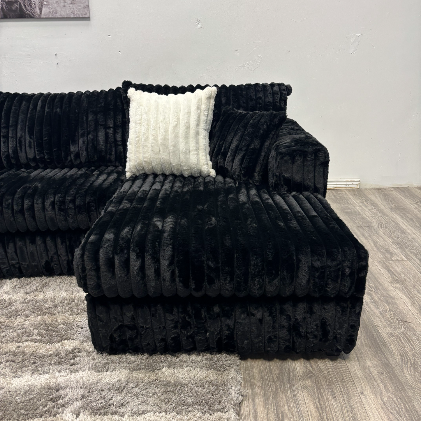 Black Sectional Couch NEW - Free Delivery