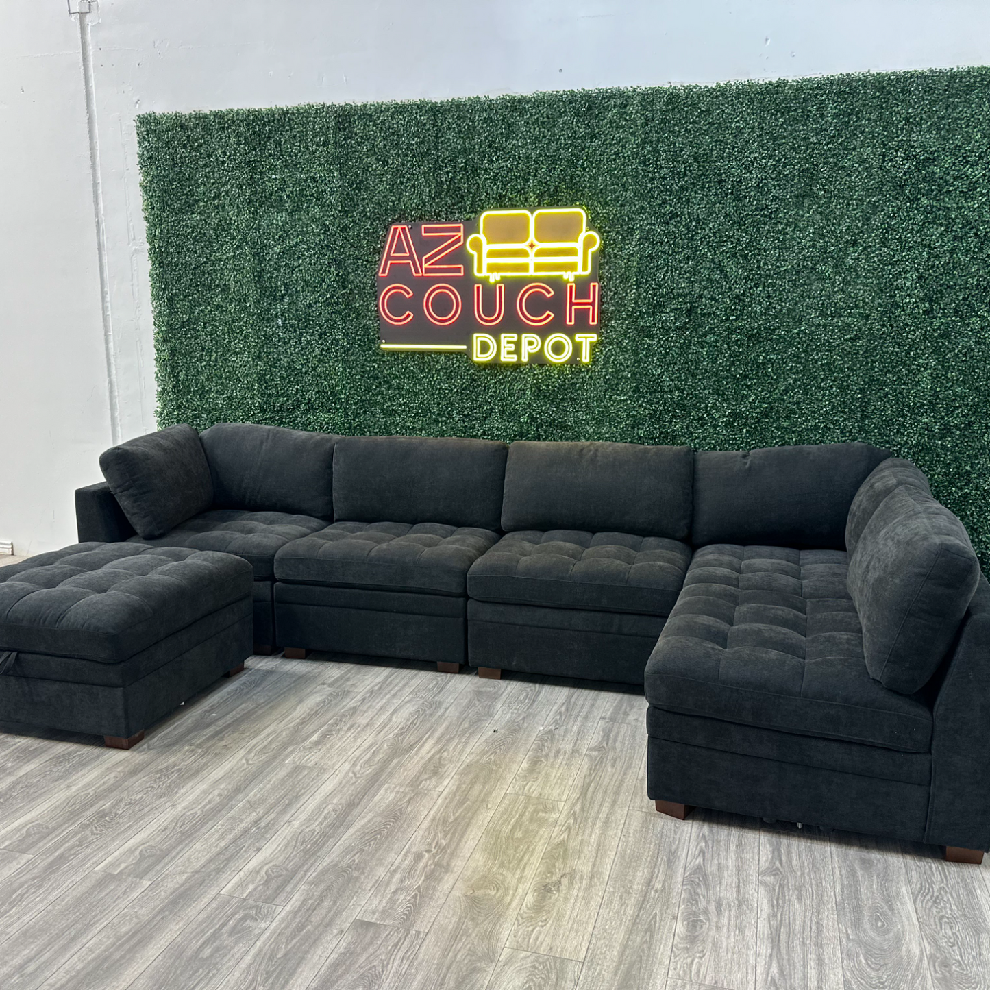 Black Sectional Couch NEW - Free Delivery