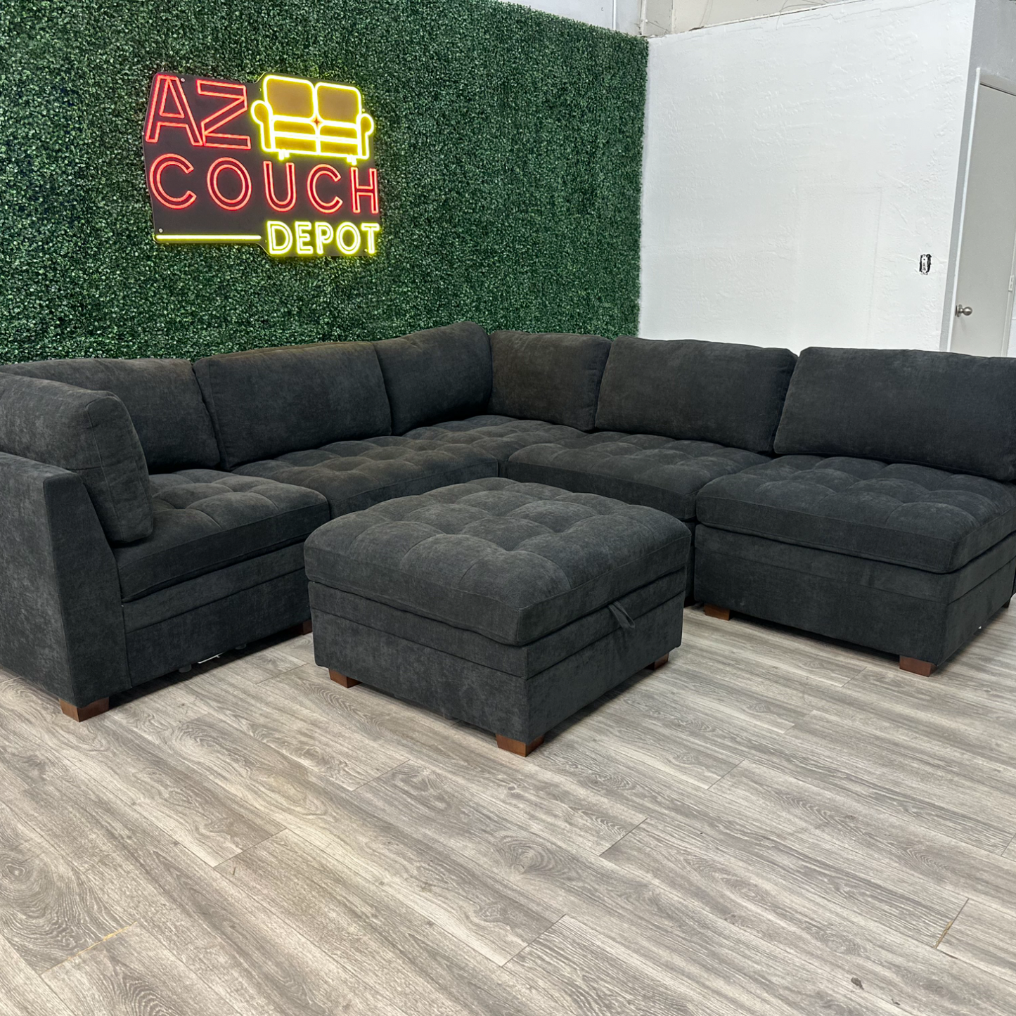 Black Sectional Couch NEW - Free Delivery