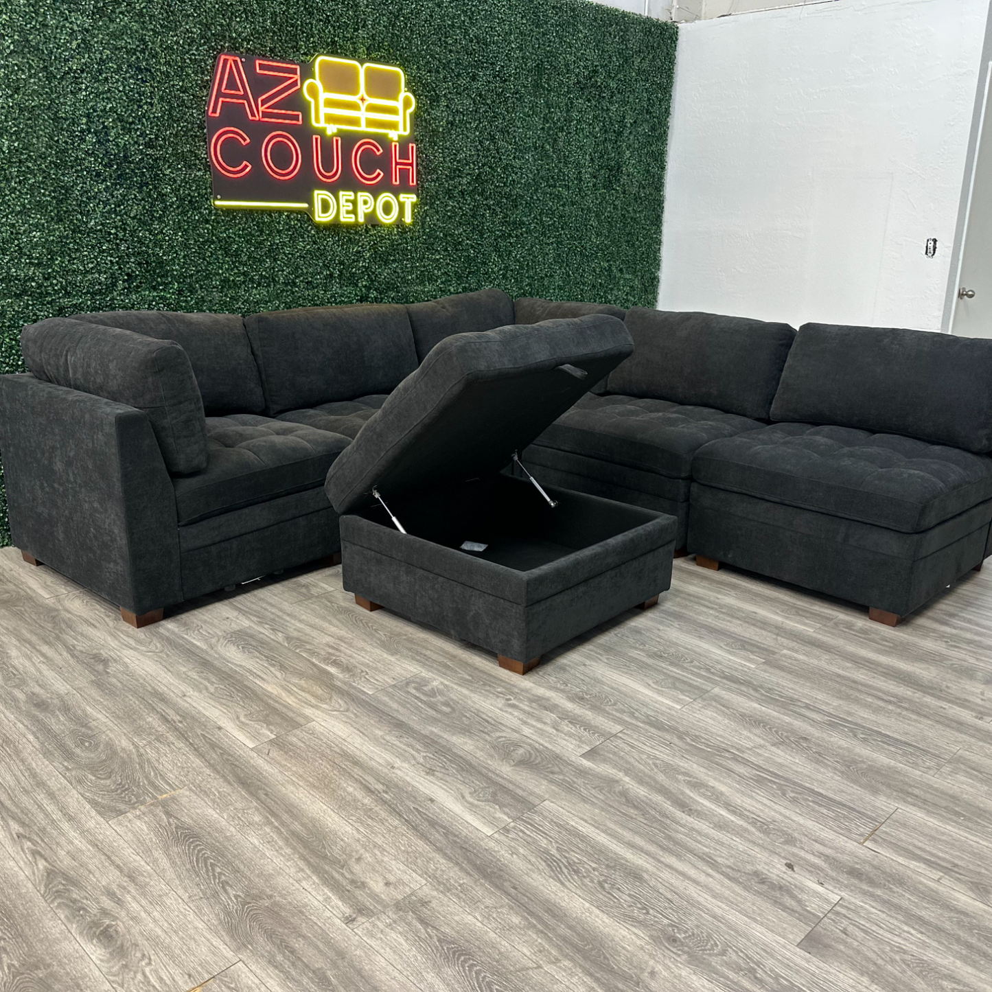 Black Sectional Couch NEW - Free Delivery