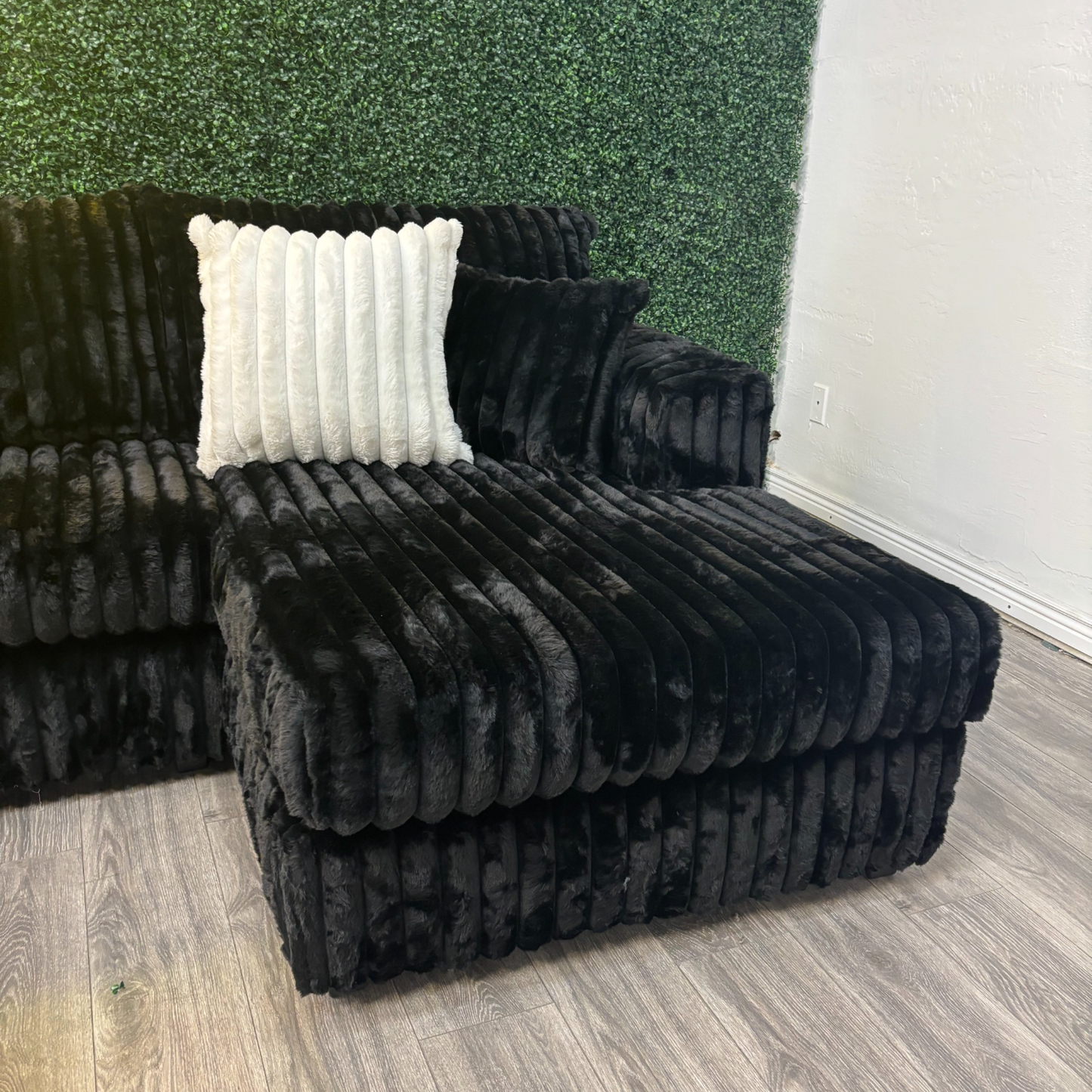 Black Sectional Couch - Free Delivery