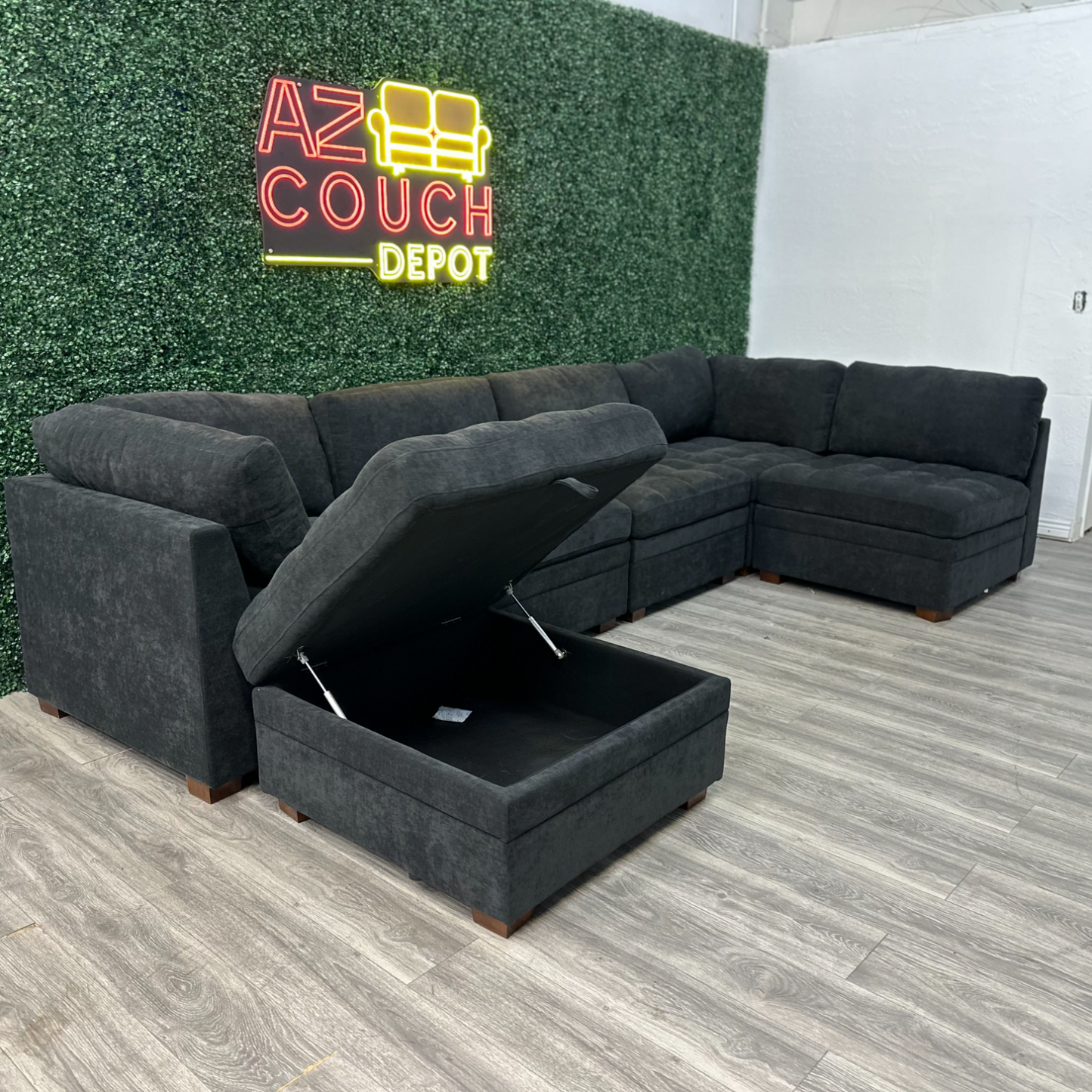 Black Sectional Couch NEW - Free Delivery