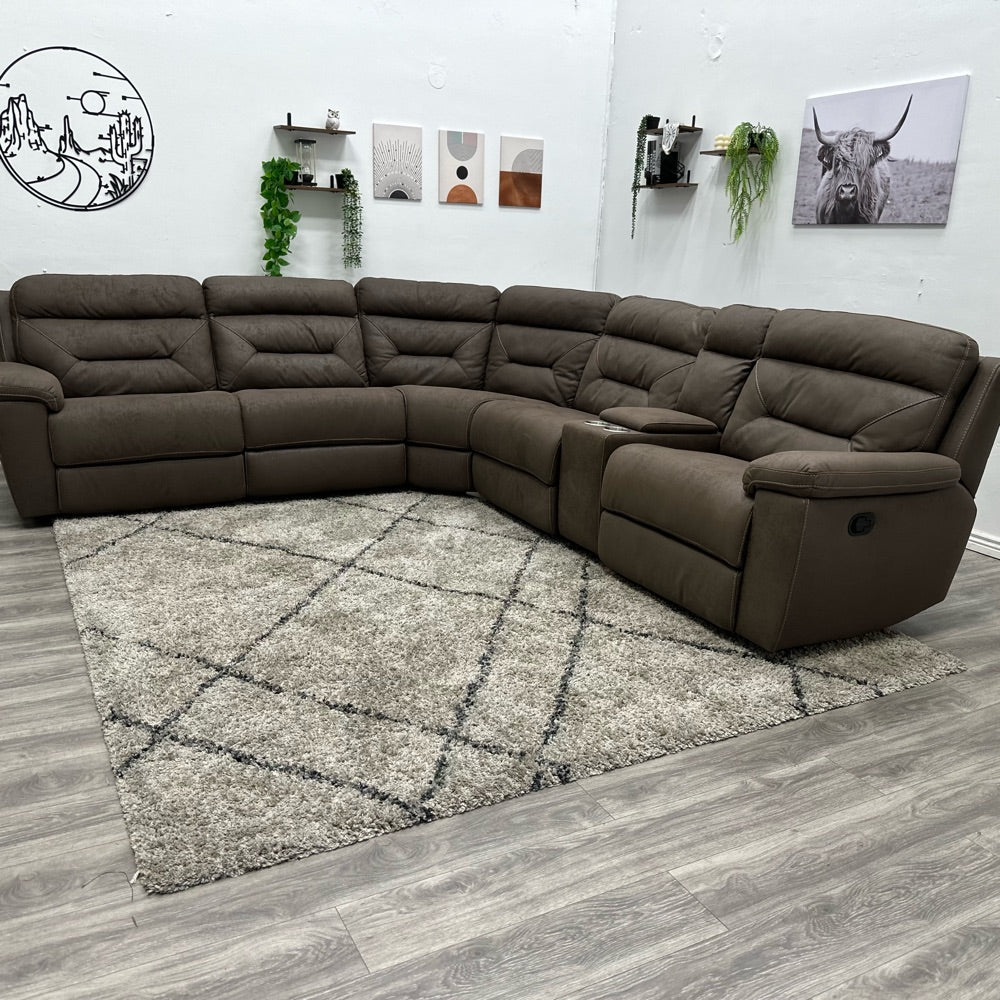 Fletcher 6-piece Fabric Reclining Sectional