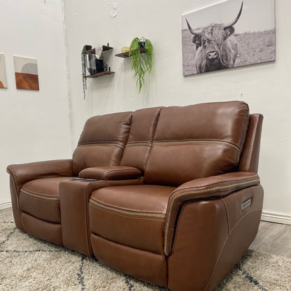 Oliver Leather Power Reclining Loveseat