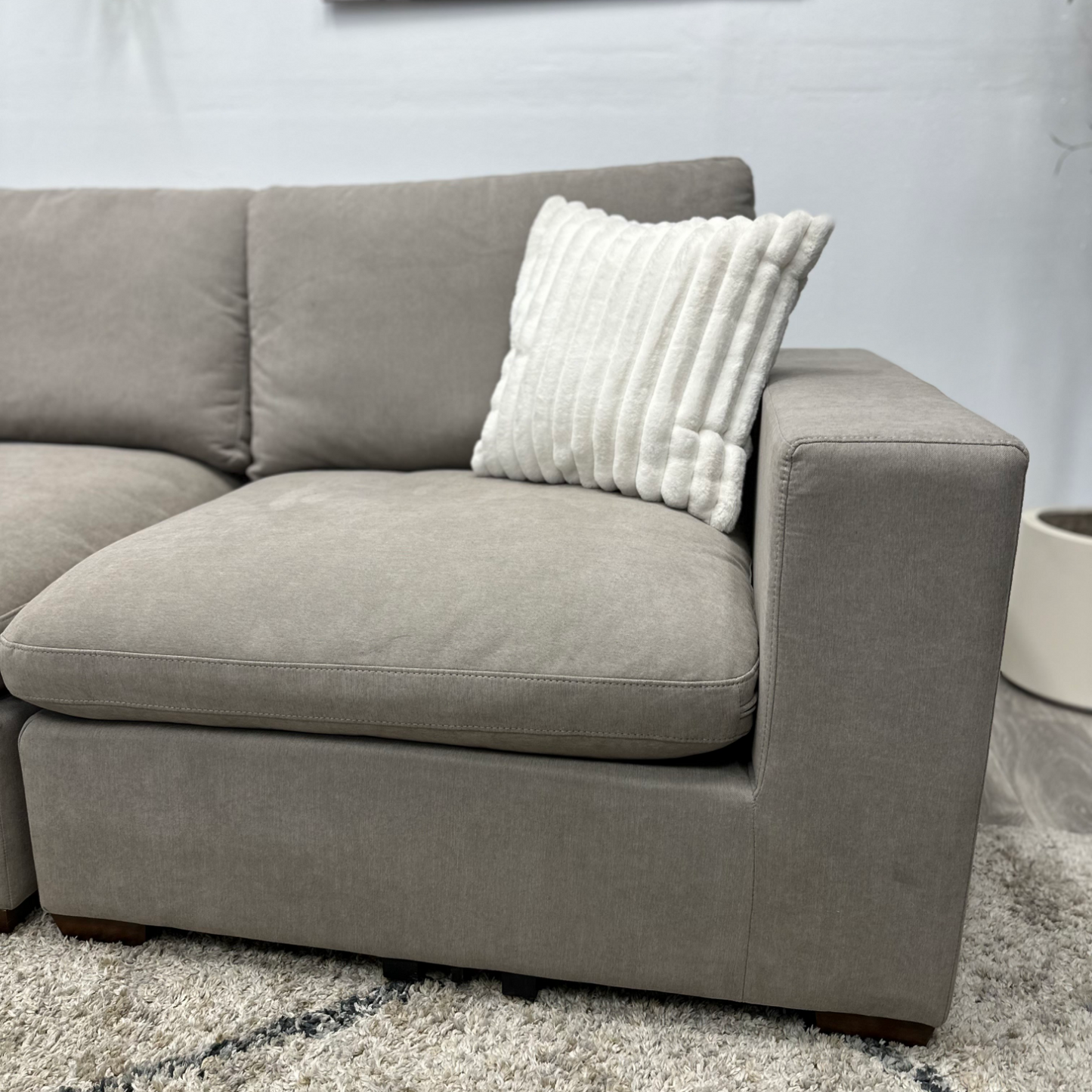 Grey Cloud Sectional Couch - Free Delivery