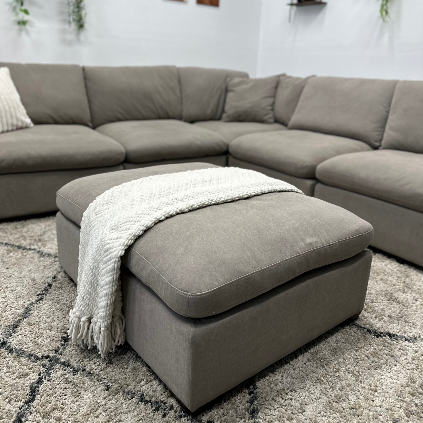 Grey Cloud Sectional Couch - Free Delivery