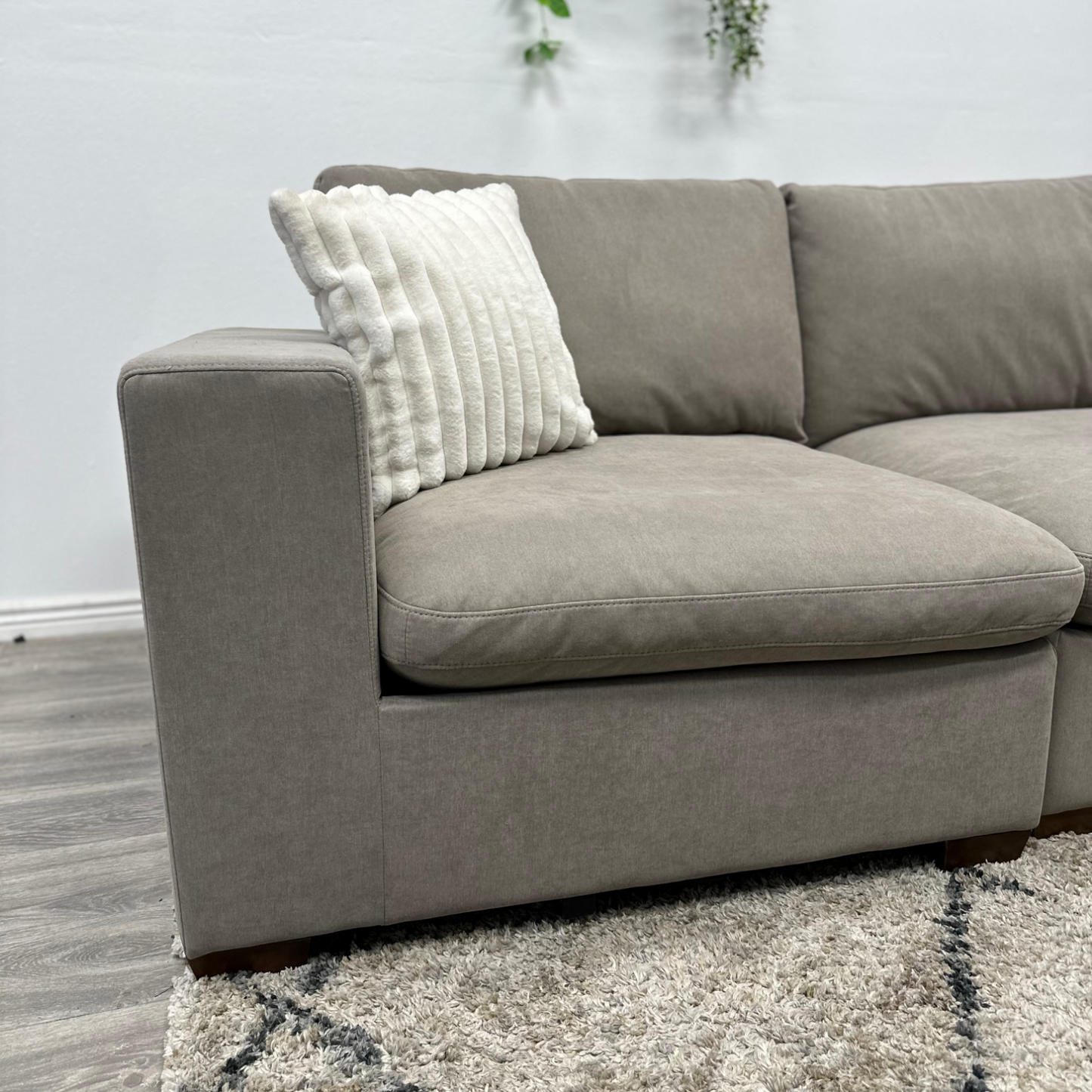 Grey Cloud Sectional Couch - Free Delivery