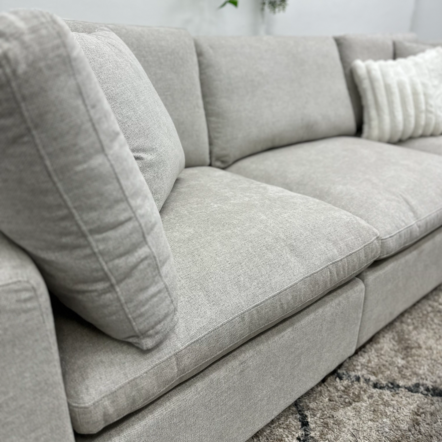 Grey Cloud Sectional Couch - Free Delivery