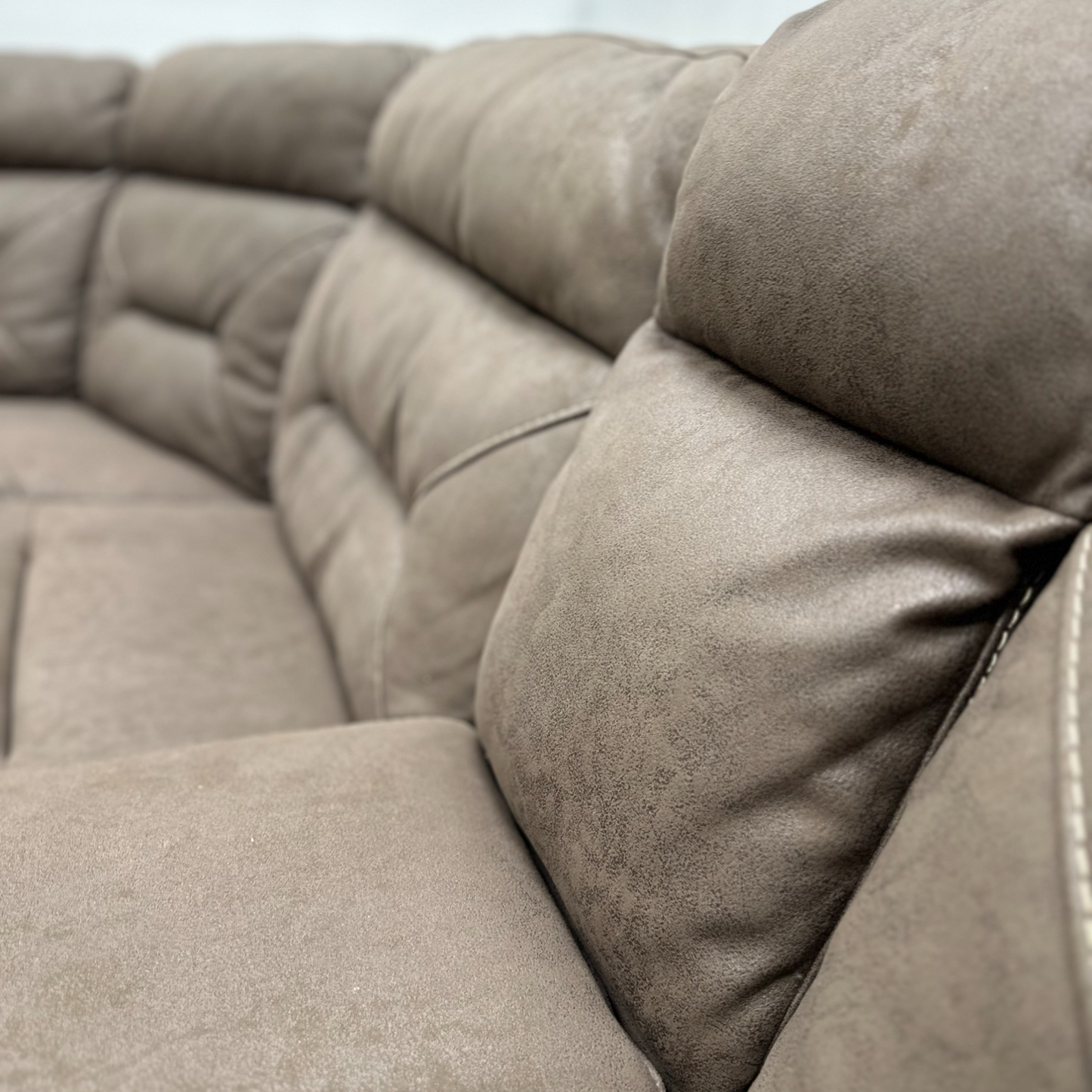 Brown Recliner Sectional Couch - Free Delivery