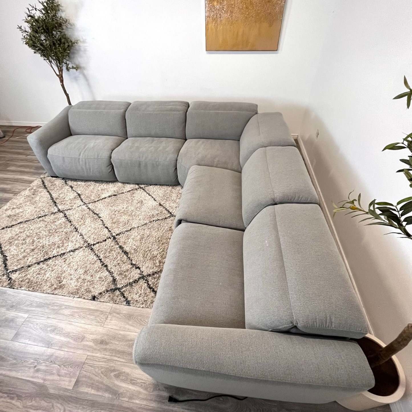 Grey Recliner Sectional - Free Delivery