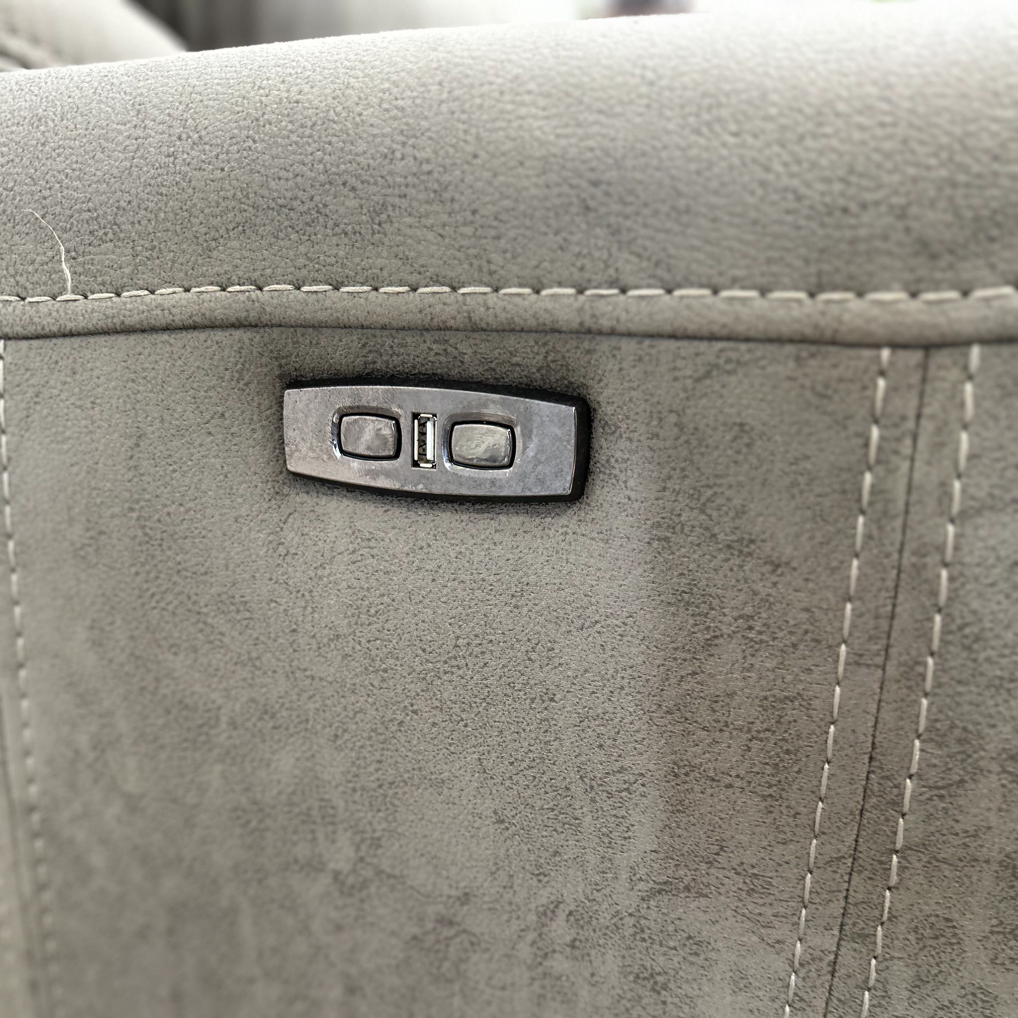 Grey Recliner Sectional Couch - Free Delivery