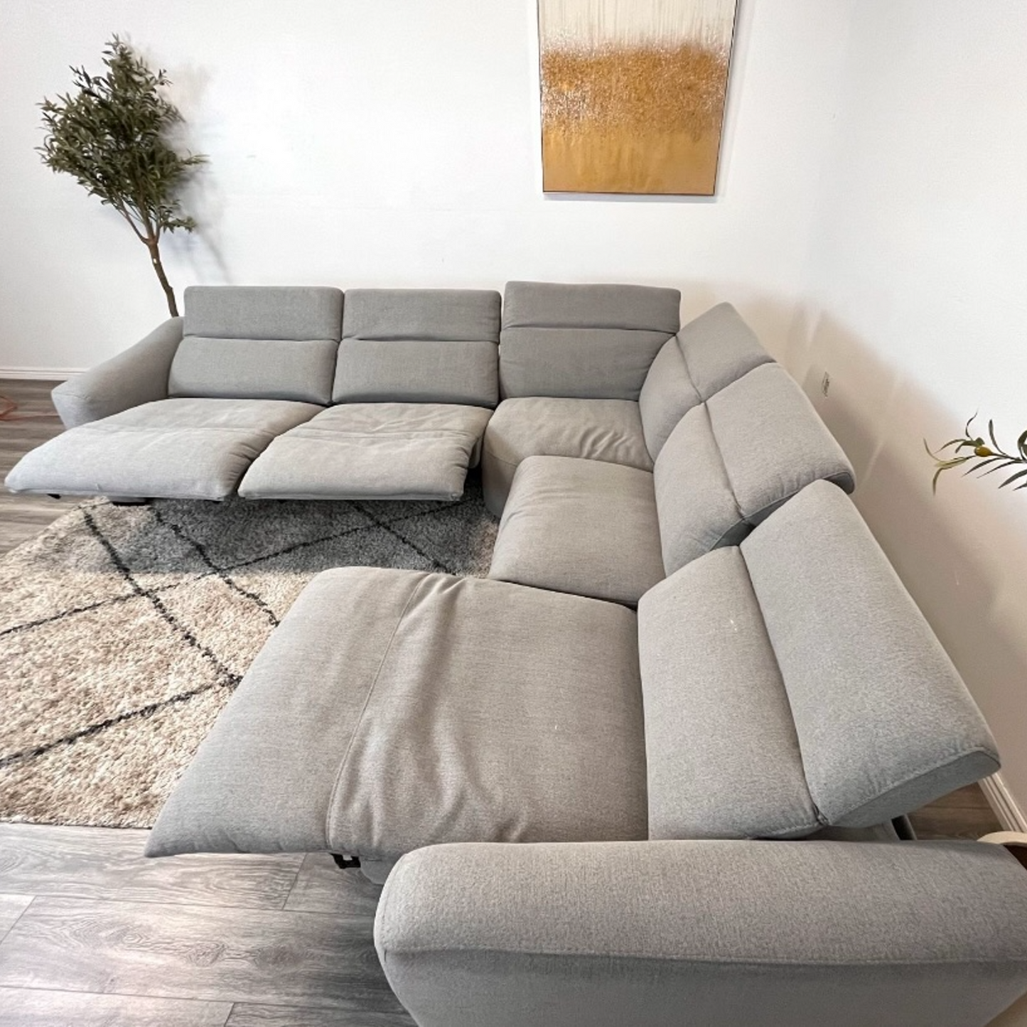 Grey Recliner Sectional - Free Delivery