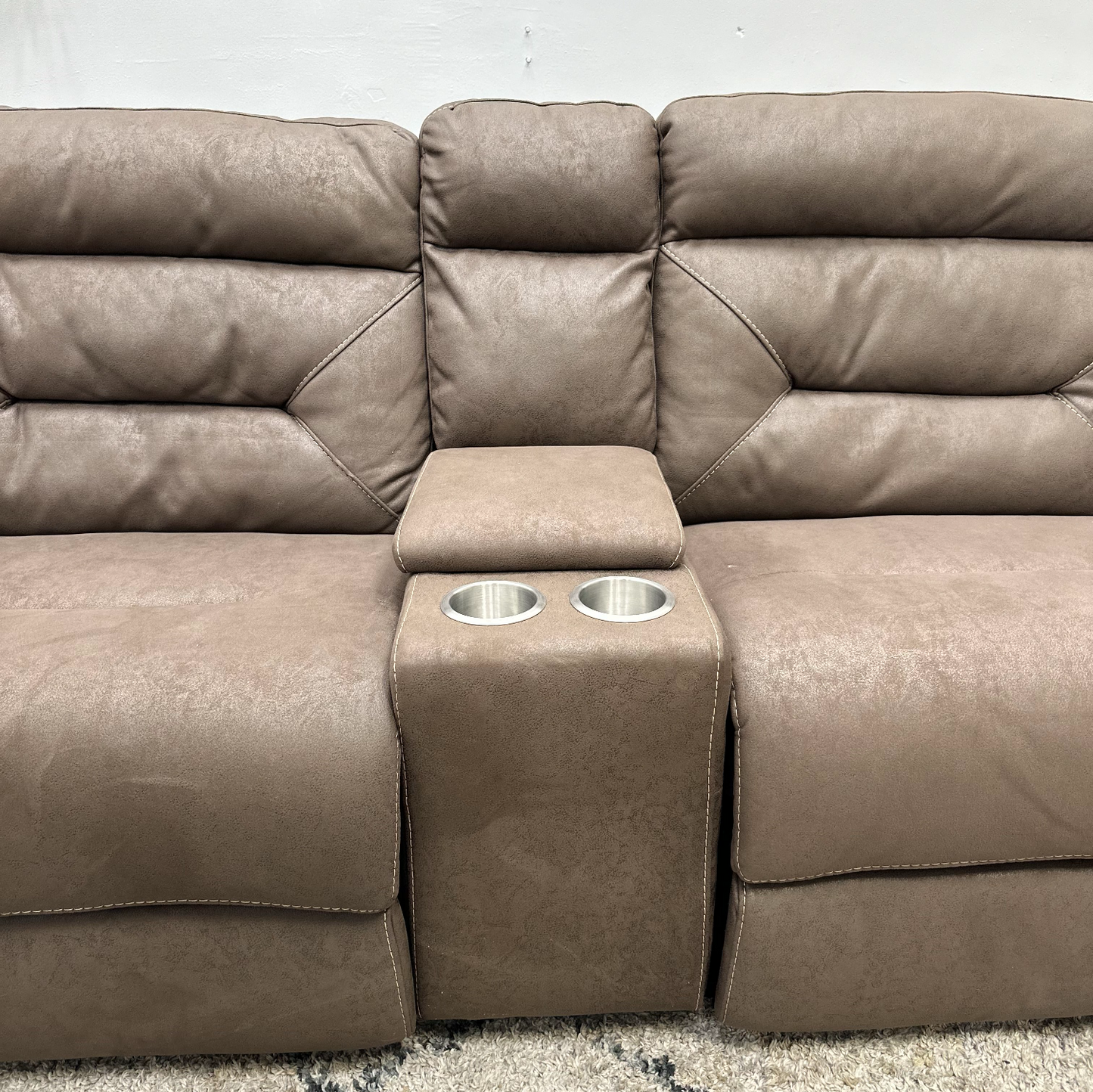 Brown Recliner Sectional Couch - Free Delivery
