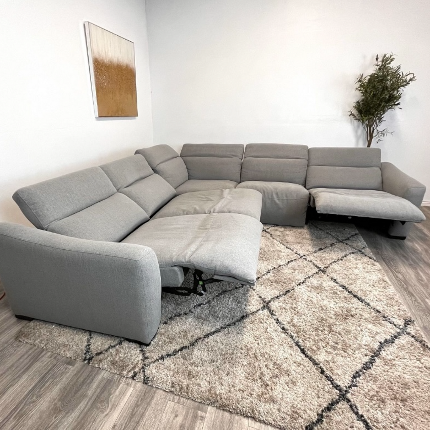 Grey Recliner Sectional - Free Delivery