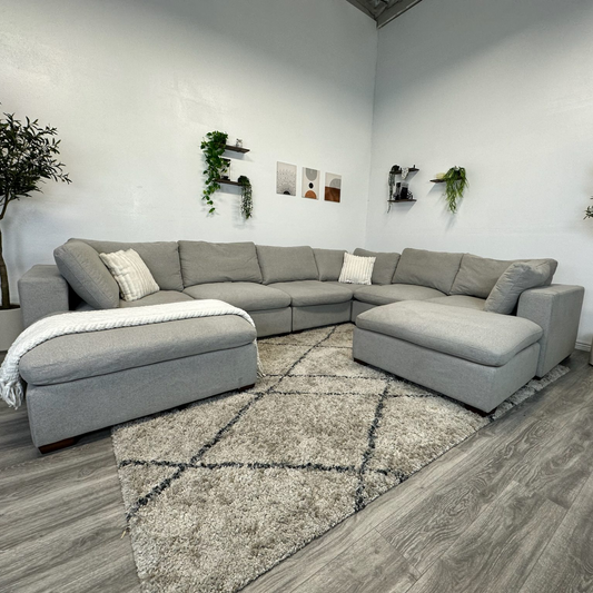 Lowell 8 Piece Sectional Gray