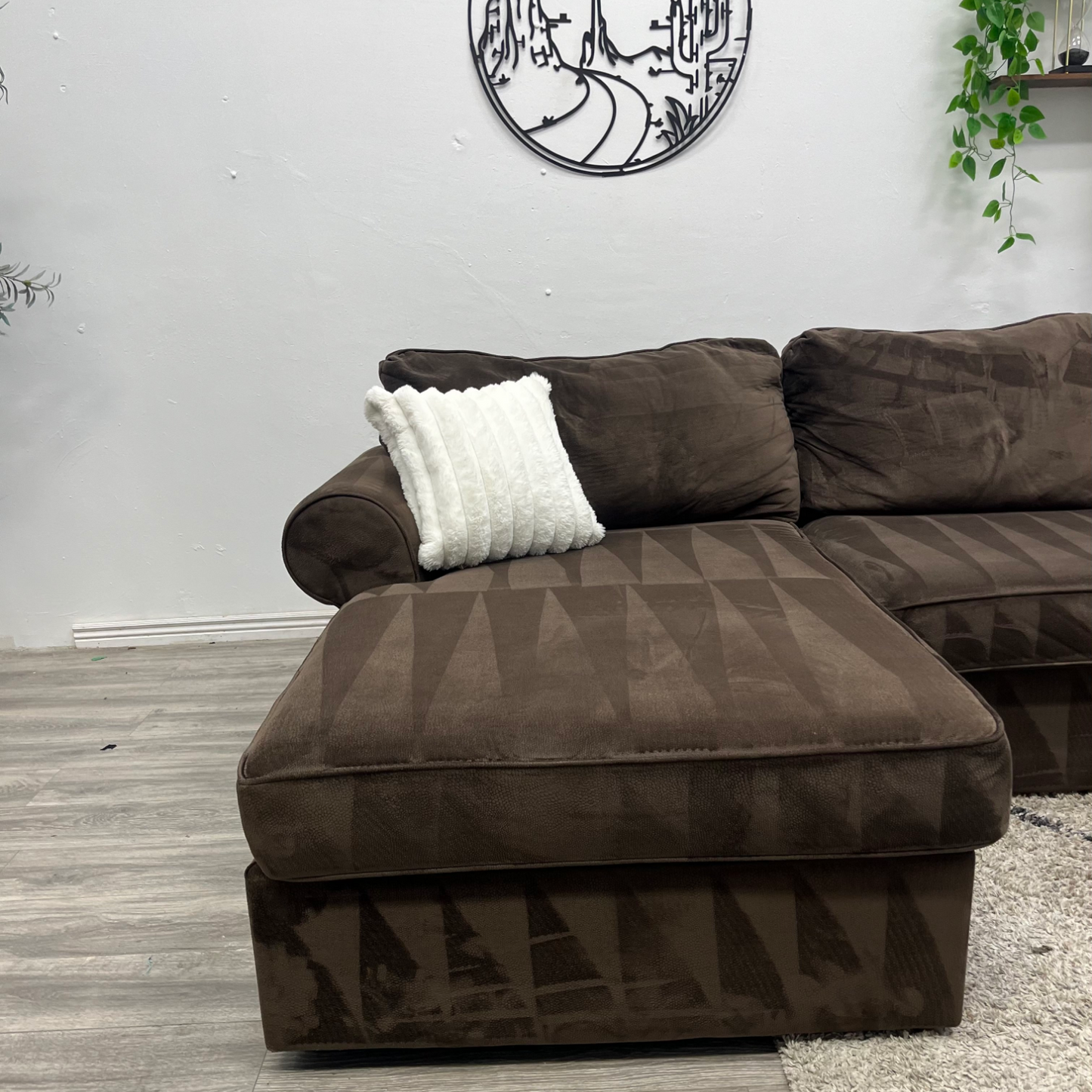 Brown Sectional Couch - Free Delivery