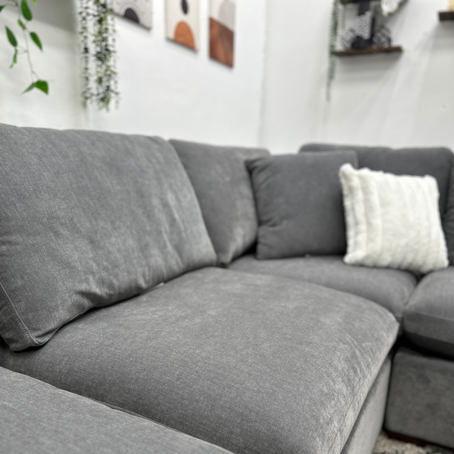 Grey Modular Cloud Sectional Couch - Free Delivery