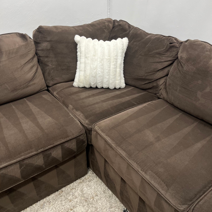 Brown Sectional Couch - Free Delivery