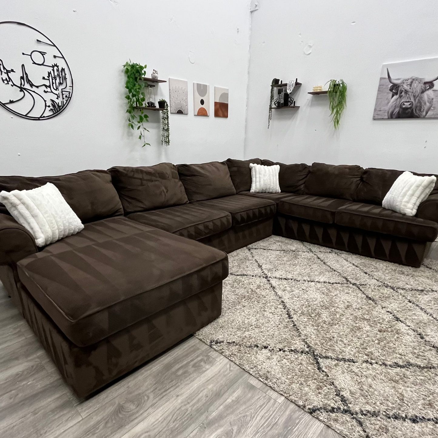 Brown Sectional Couch - Free Delivery