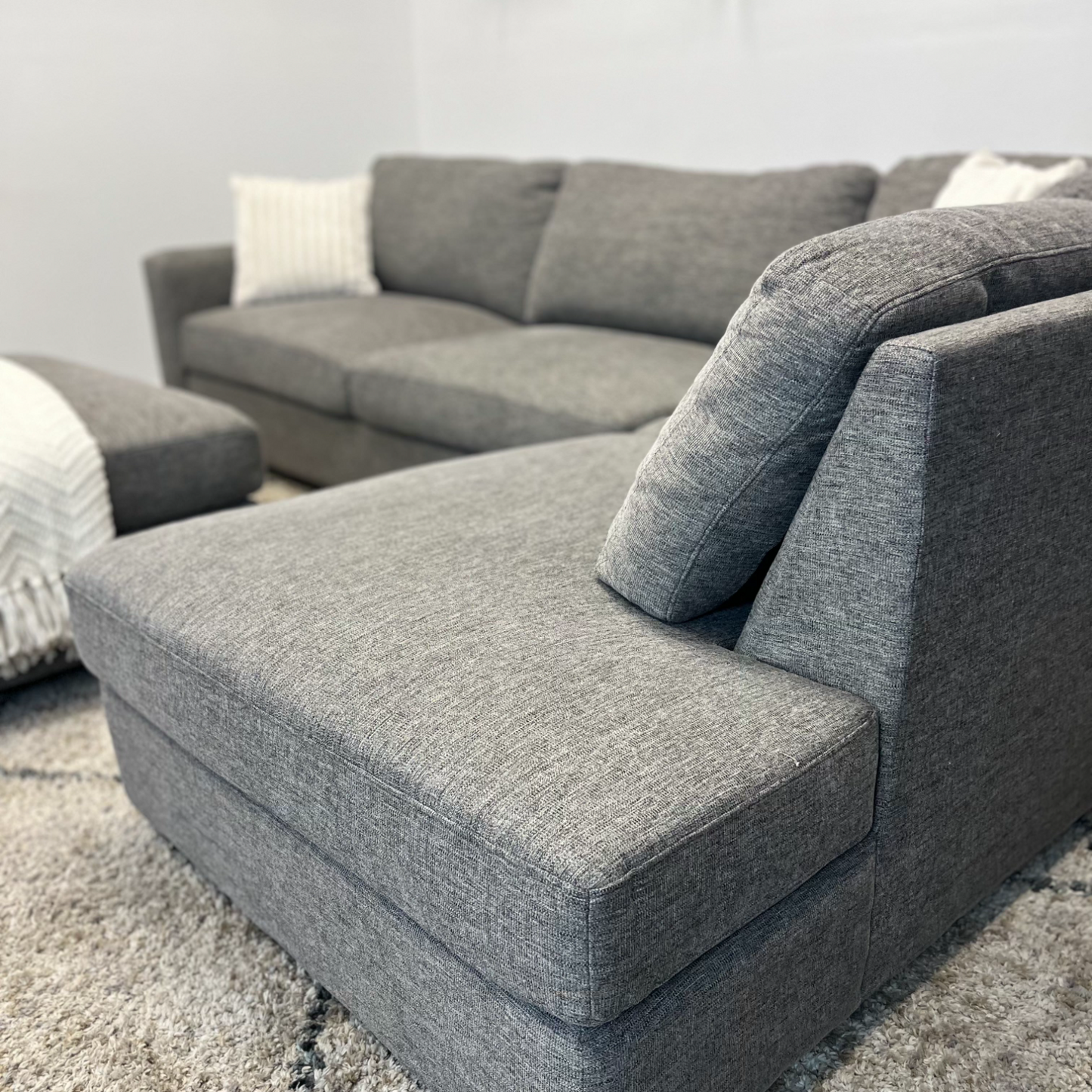 Grey Sectional Couch - Free Delivery