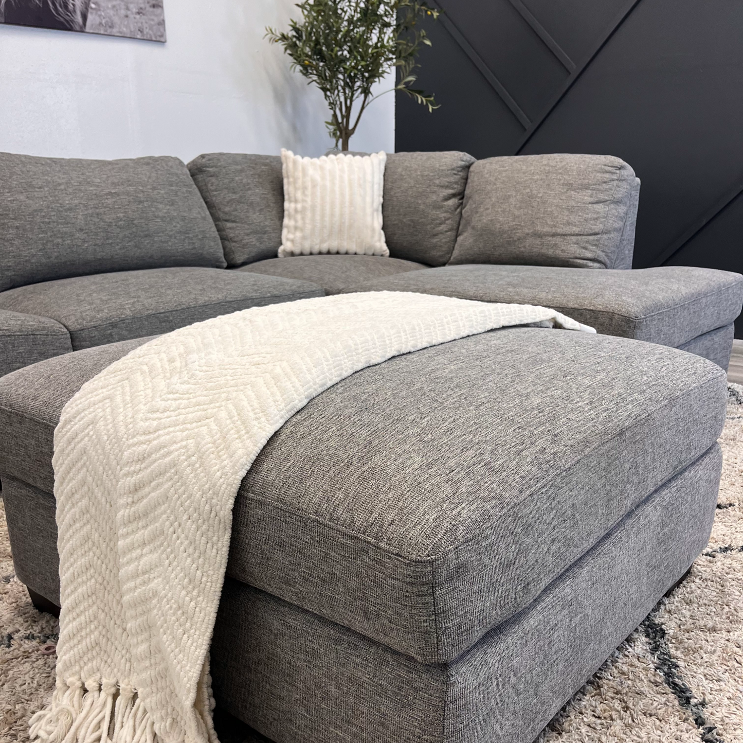 Grey Sectional Couch - Free Delivery