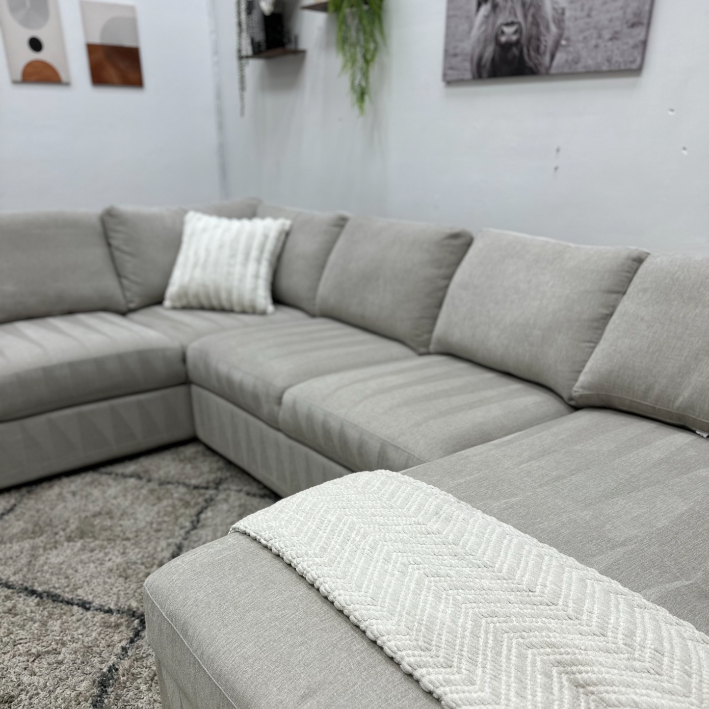 Cream Sectional Couch - Free Delivery