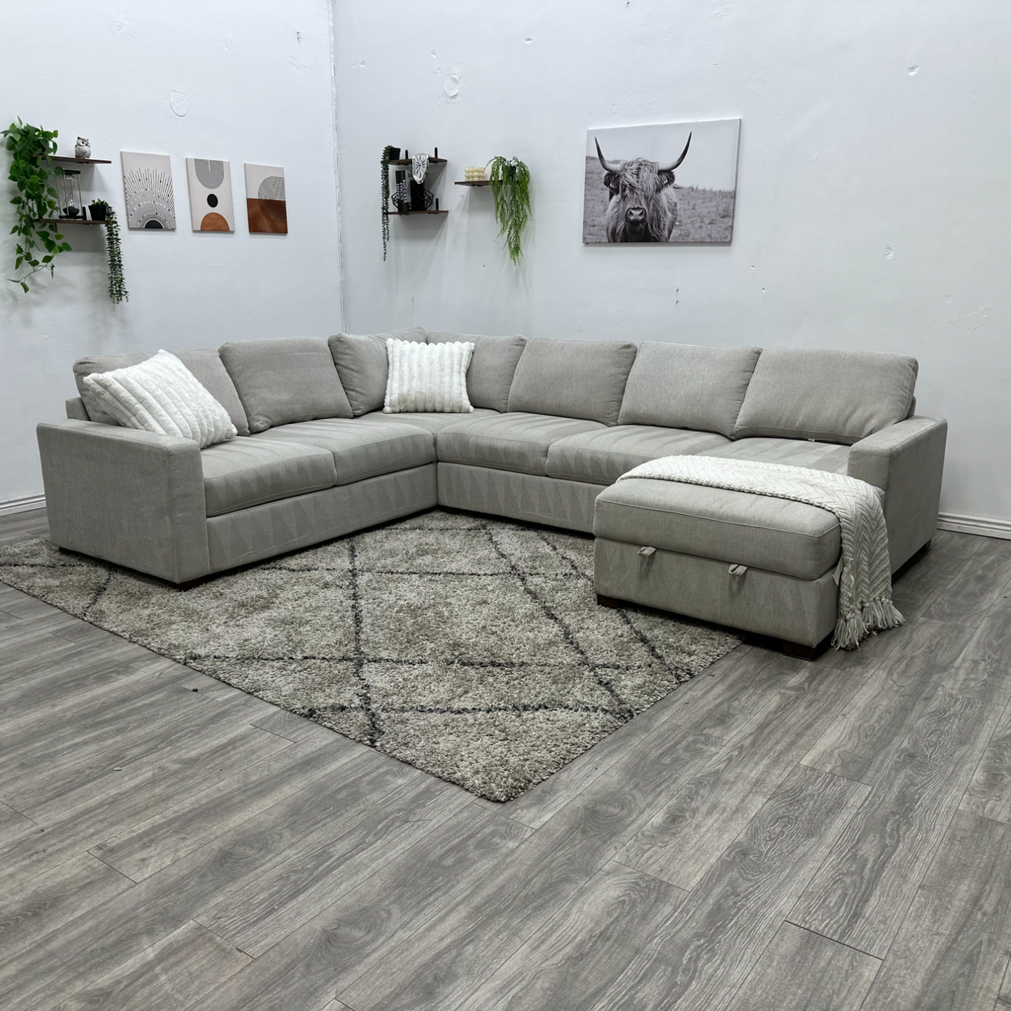 Cream Sectional Couch - Free Delivery