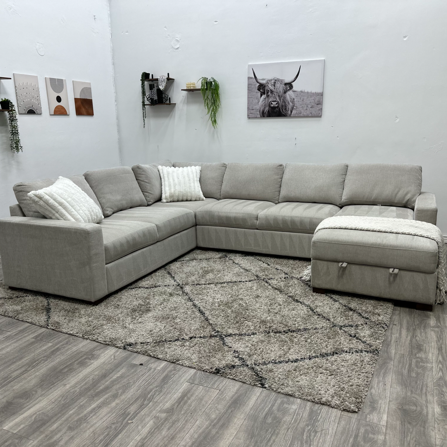Cream Sectional Couch - Free Delivery