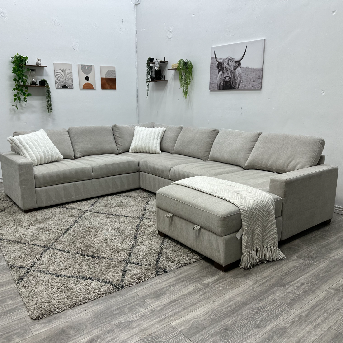 Cream Sectional Couch - Free Delivery