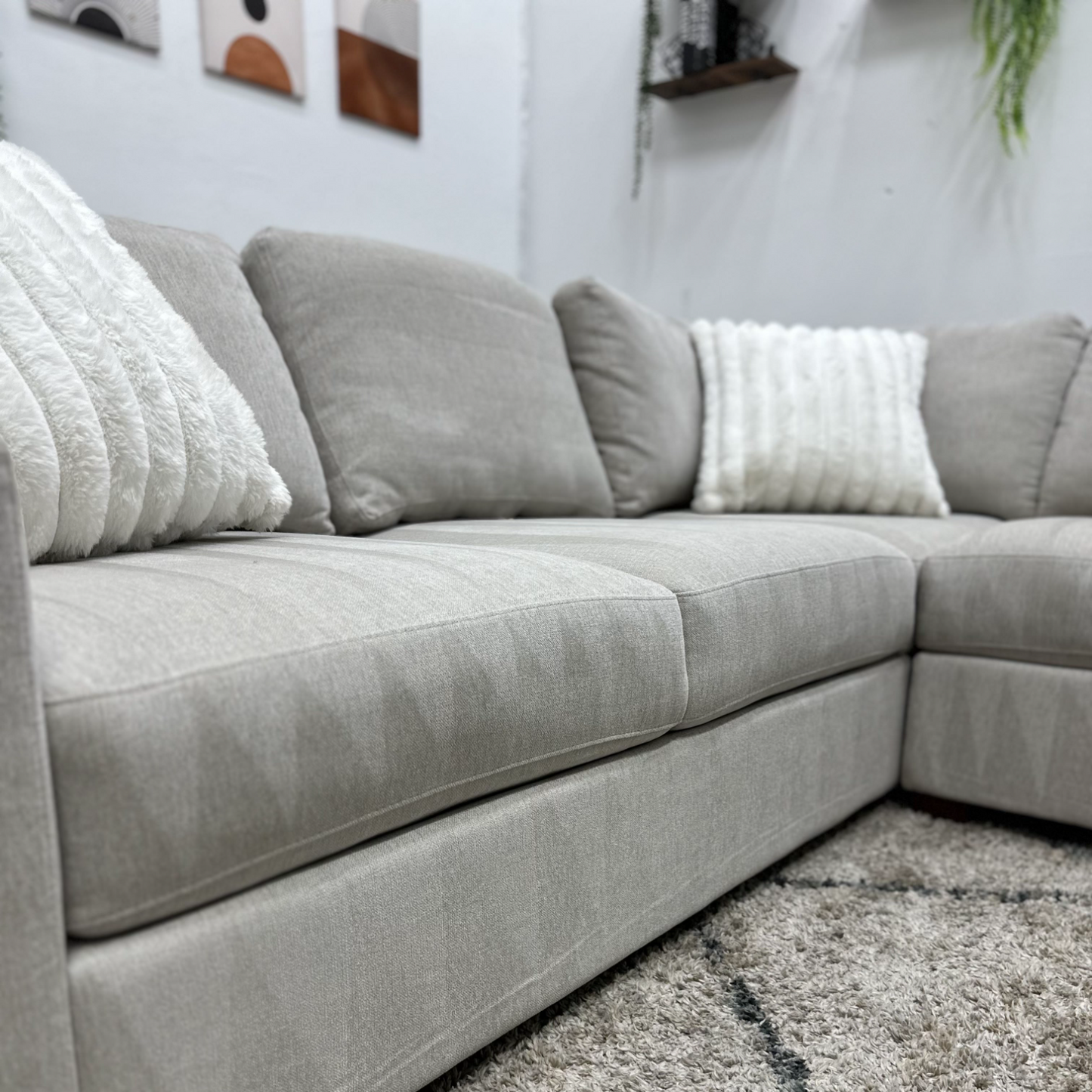 Cream Sectional Couch - Free Delivery