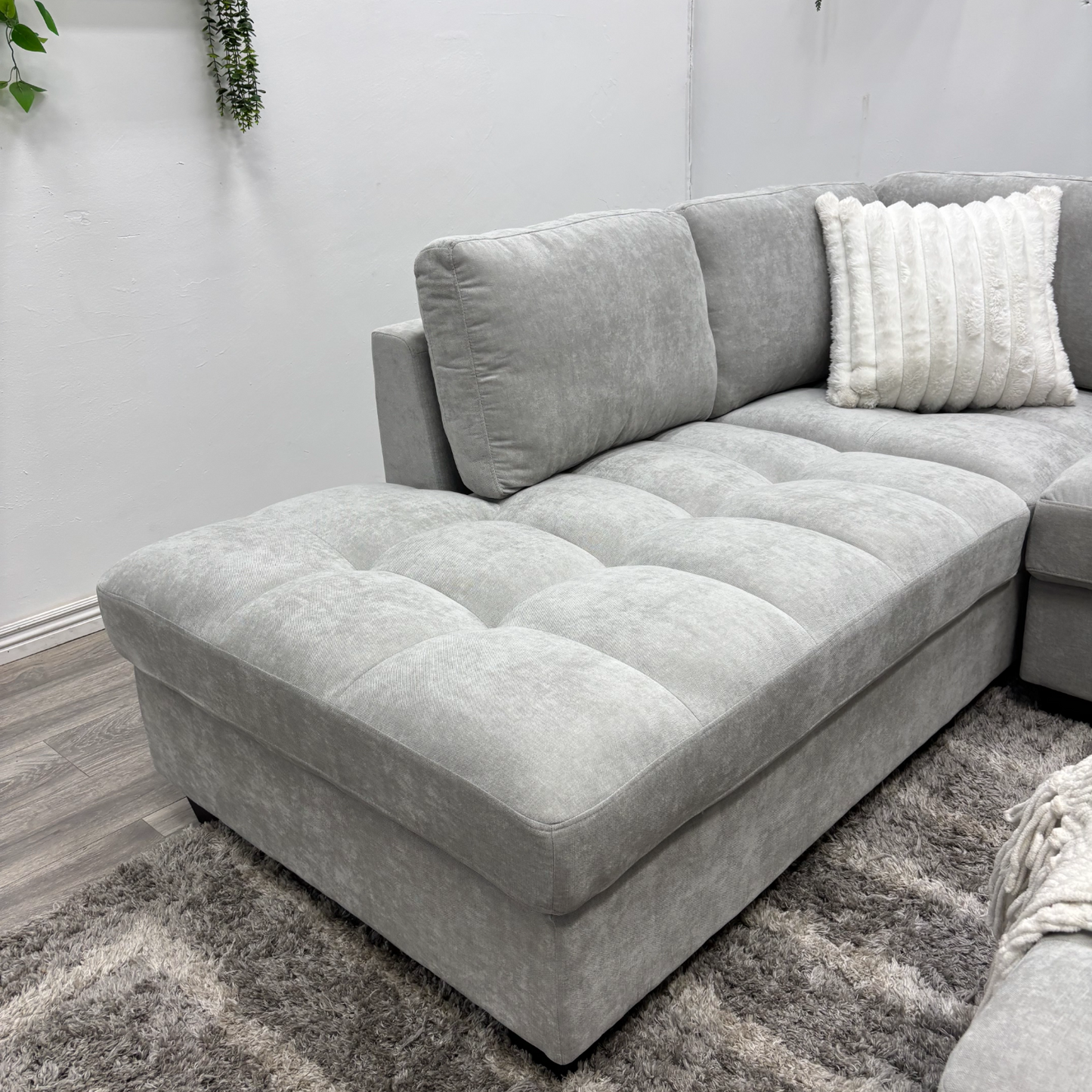 Grey Sectional Couch NEW - Free Delivery