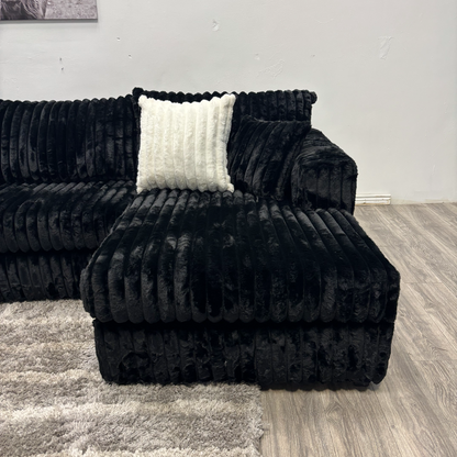 Black Sectional Couch NEW - Free Delivery