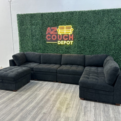 Black Sectional Couch NEW - Free Delivery