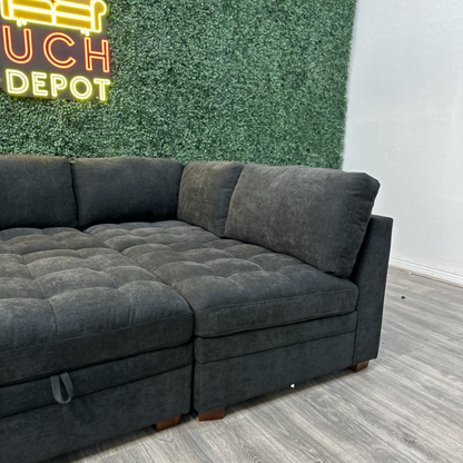 Black Sectional Couch NEW - Free Delivery