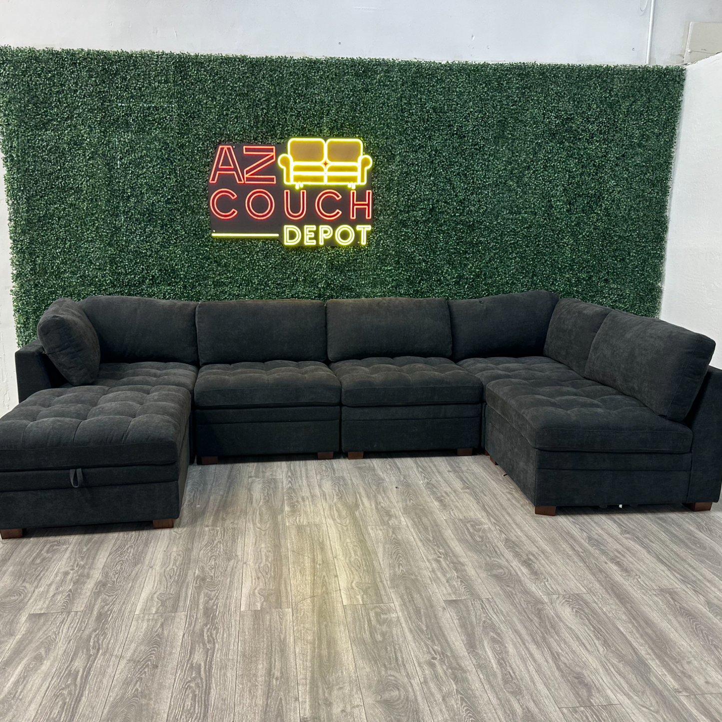 Black Sectional Couch NEW - Free Delivery