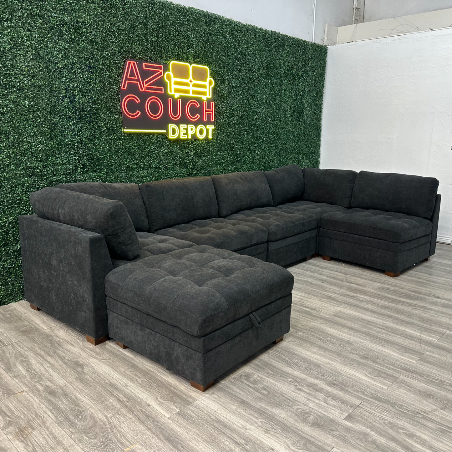 Black Sectional Couch NEW - Free Delivery