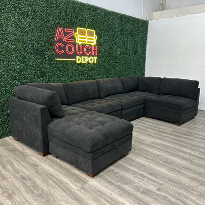 Black Sectional Couch NEW - Free Delivery