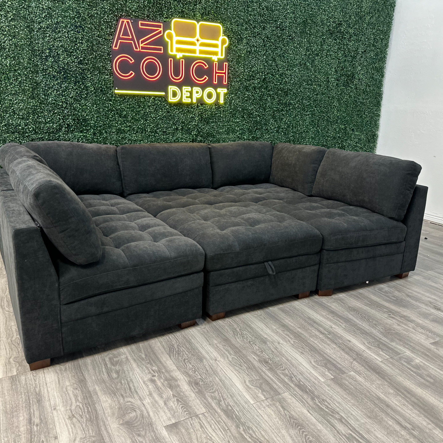 Black Sectional Couch NEW - Free Delivery