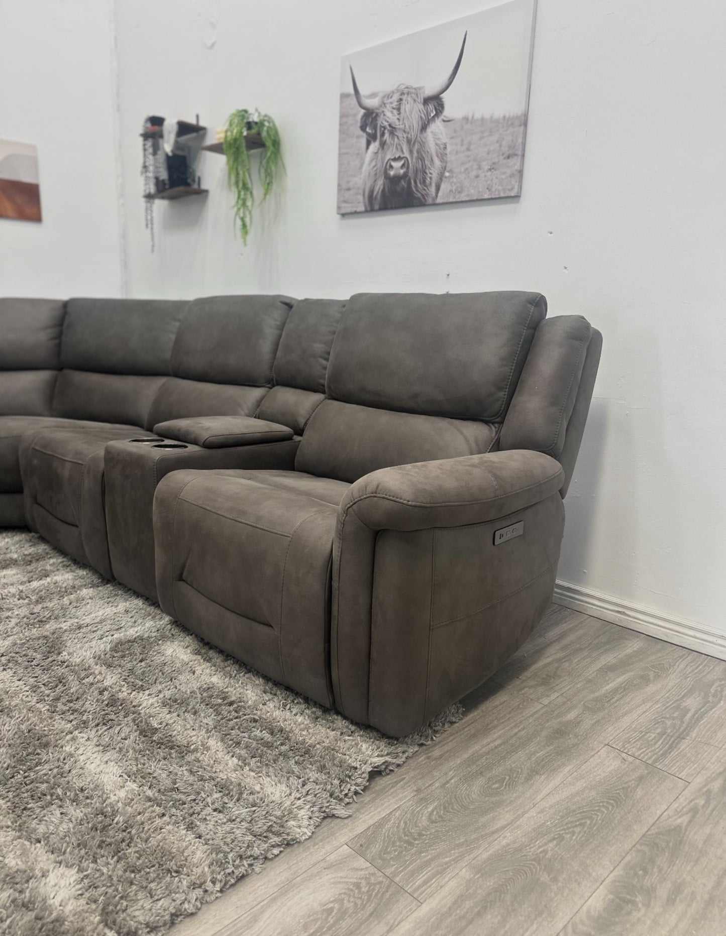 Carlin Fabric Power Reclining Sectional with Power Headrests