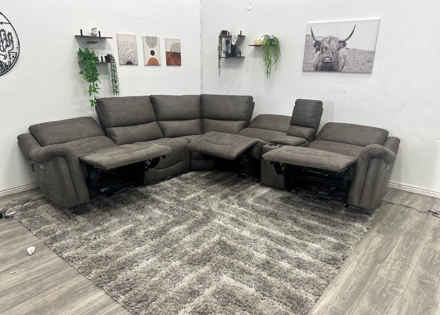 Carlin Fabric Power Reclining Sectional with Power Headrests