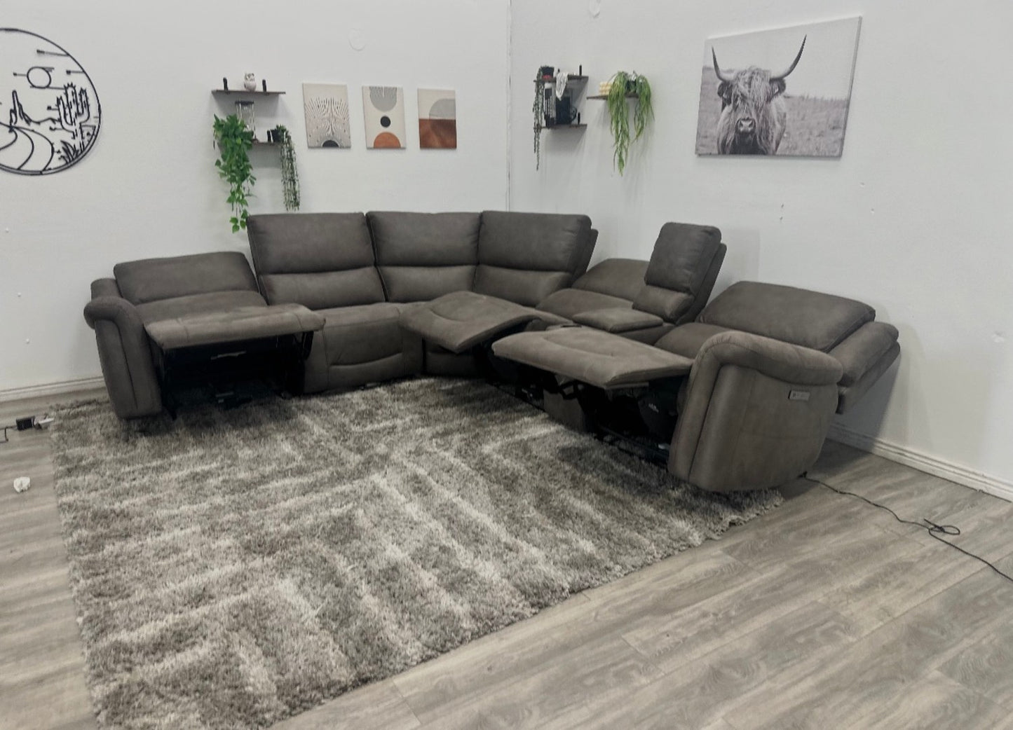 Carlin Fabric Power Reclining Sectional with Power Headrests